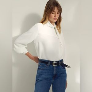 ARITZIA WILFRED TRAPEZE BLOUSE (BLACK) - Size Medium